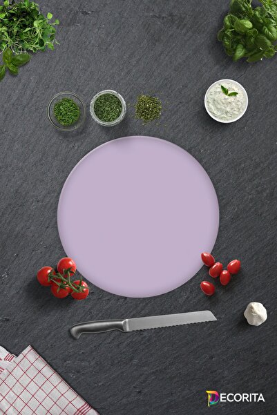 Decorita لون خالص - أرجواني |   لوح تقطيع الزجاج - لوح تقطيع الزجاج |   قطر 32 سم