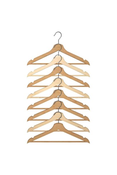 IKEA 8 ADET BUMERANG ASKI MASİF AHŞAP TAKIM ELBİSE KIYAFET ASKISI