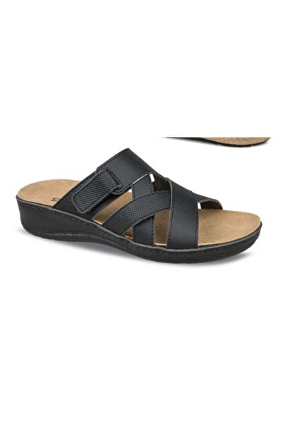 Ceyo Women's Microfiber Technology Replaceable Insole Black Slippers 9961
