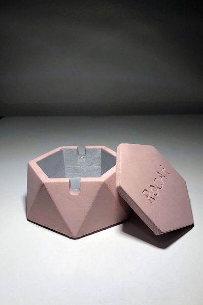 RocArt Home Εξαγωνικός πίνακας στάχτης από σκυρόδεμα