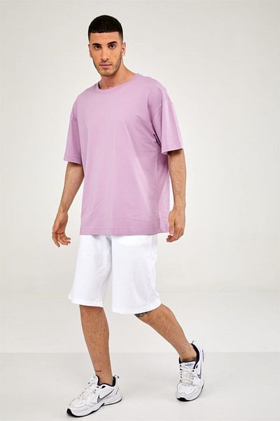 Seamoda Ανδρικό μπλουζάκι λιλά Oversize