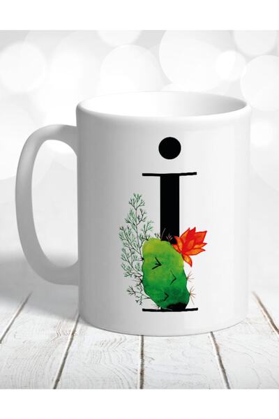 Atölye Çizgi Letter I Cactus (Cactus) Mug