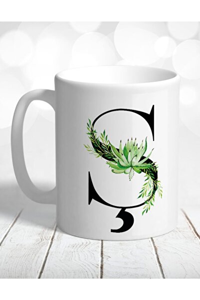 Atölye Çizgi Cactus Mug with Letter S