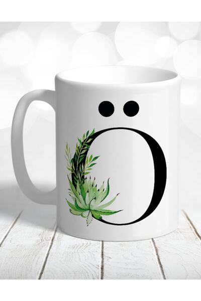 Atölye Çizgi Cactus Mug with Letter Ö