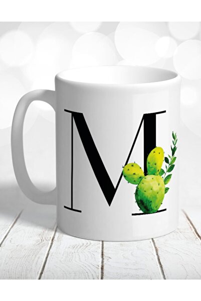 Atölye Çizgi Cactus Mug with Letter M