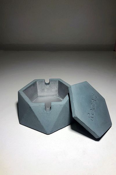 RocArt Home Tavă hexagonală de cenușă din beton