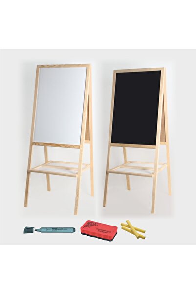 Simetri Tasarım Çift Taraflı Ayaklı Çocuk Beyaz ve Kara Yazı Tahtası