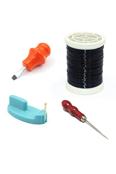 TUĞRA TABLO Bakır Tel 50mt-tornavida-bız-çivi Tutma Aparatı