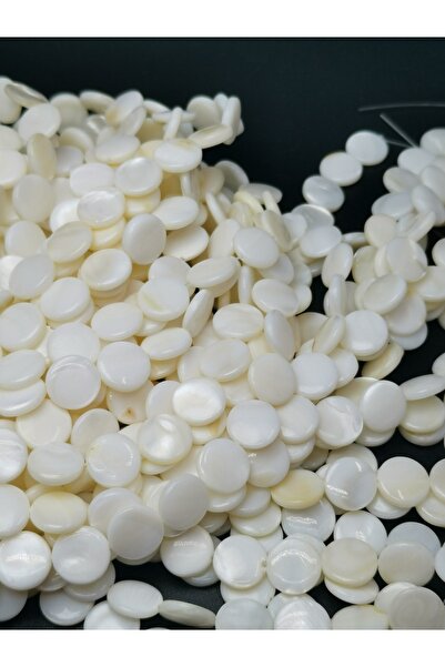 LİVZA BİJUTERİ 12 Mm Yassı Yuvarlak Doğaltaş Sedef