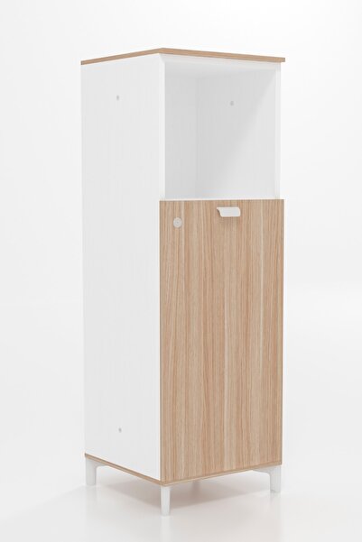 Bürotime Beyaz Yarım Kapaklı Dolap