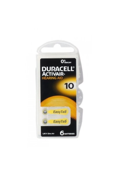 Duracell 10 Numara Düğme Kulaklık Pili 6 Lı Paket