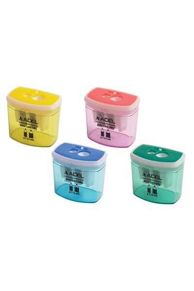 Adel Auto Lock Duvaz Transparent Double Eyed Pencil Sharpener