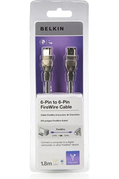 Belkin Bilgisayar Fotoğraf Frwr 6pin-6pin Usb Kablosu 1.8 Metre Siyah Blk-f3n...