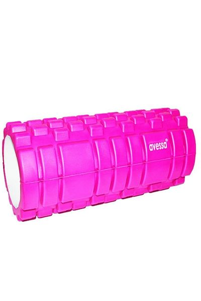 AVESSA Pink Foam Roller - Pilates - Physical Therapy - Exercise - Sports - 14x33 Cm