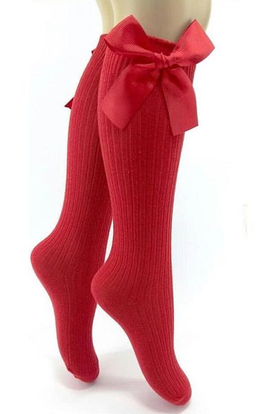 ÖZDEMİR Scented Knee-high Girl's Socks with Ribbons