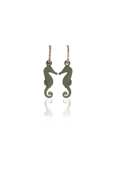 Leerybee القرط القلب المضاد للحساسية الخضراء القديمة