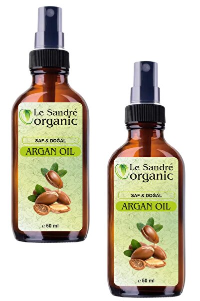 Le Sandre Organic زيت أرغان كير الخاص للشعر البطيء والمتقصف، مجموعة مزدوجة 50...