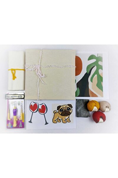 Bade Tasarım Atölyesi Bade Punch Başlangıç Seti Kare Kasnaklı (LOVE&DOG)