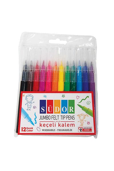 Südor Jumbo Felt Pen 12 Pack Kk02
