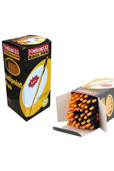Mikro 33 Black Ballpoint Pen 60pcs