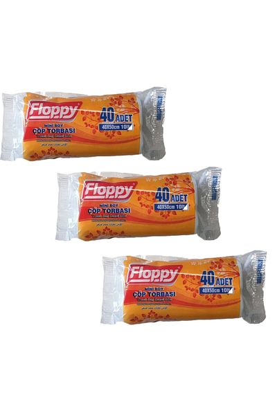 Floppy Garbage Bag Mini Size 40 Pieces (40*47cm) (3 Packs)