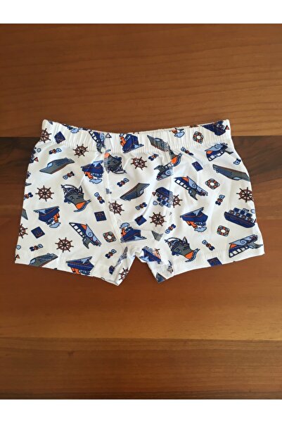 LEYNA BUTİK Multicolored Patterned Children's Boxers 6 Pack