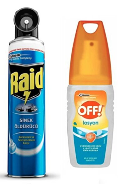 Raid Sineksavar 2in1 Su Bazlı Sinek Karasinek 300 ml + Off Sinek Kovucu Losyo...
