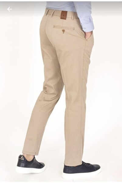 MaviMoure Erkek Klasik Kesim Keten Pantolon