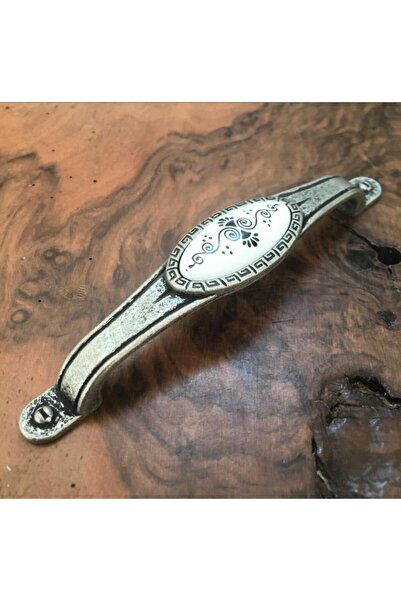 Tomurcuk Porcelain Handle Silver Size 128mm