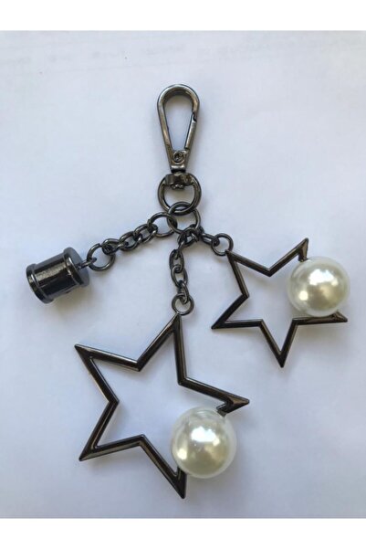 NYHM Ornament de geantă din plasă de perle peste stea neagră