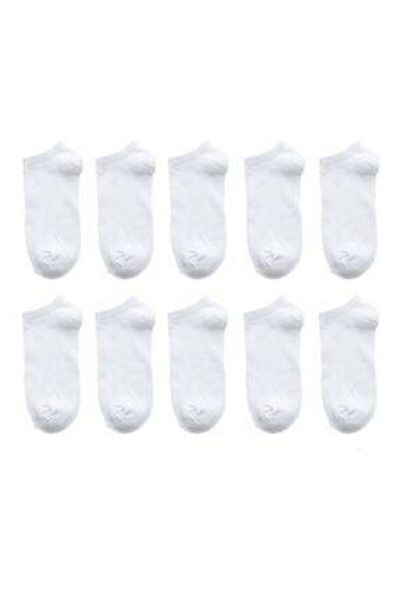 Gezen Çorap Unisex Λευκά καλοκαιρινά μποτάκια Κάλτσες 10 Συσκευασίας Gezen 123699