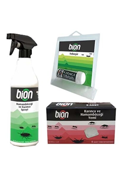 Bion Hamamböceği Ve Karınca Spreyi 450ml + Karınca Tebeşiri 24gr + Hamamböceğ...