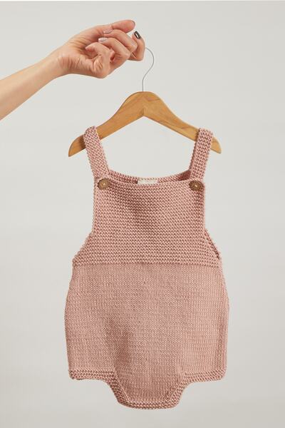 Genel Markalar Bebek Pembe Organic Pamuk Tulum