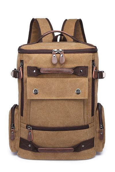 CACTİVE Ανδρικό σακίδιο πλάτης C-active Canvas Camel