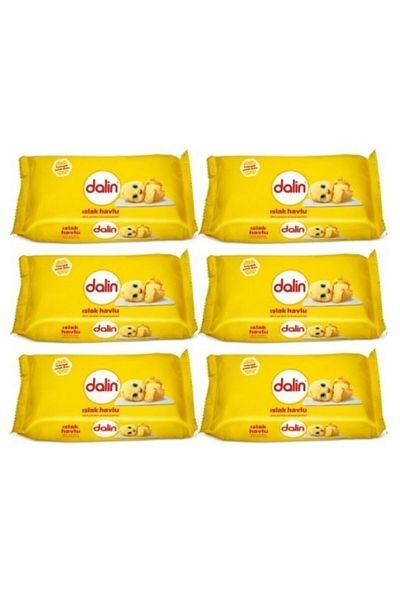Dalin Wet Wipes Baby Towel 56 Sheets 6 Pieces