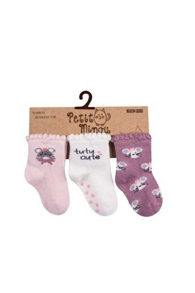 Petit Minou عبوة من 3 جوارب توتو ماوس مطبوعة 2108 بألوان مختلطة