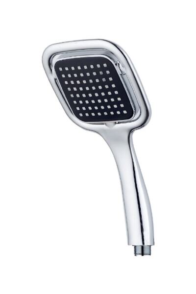 YDGR Siyah Kare Krom Duş Başlığı