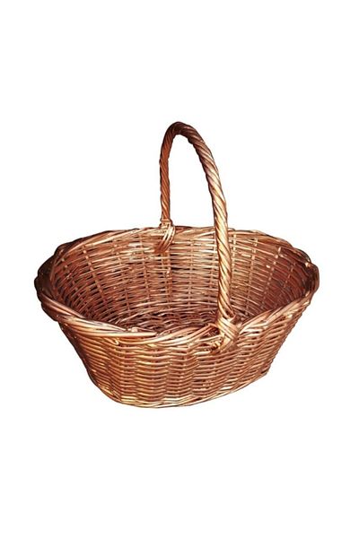 Bahat Handmade Copper Colored Mildew Straw Picnic Basket