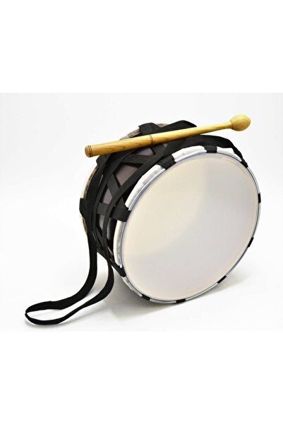 İMECE Kcd-30pp Çocuk Davulu Kontraplak Koyu Kahverengi 30 Cm Tokmak Çubuk Hediye