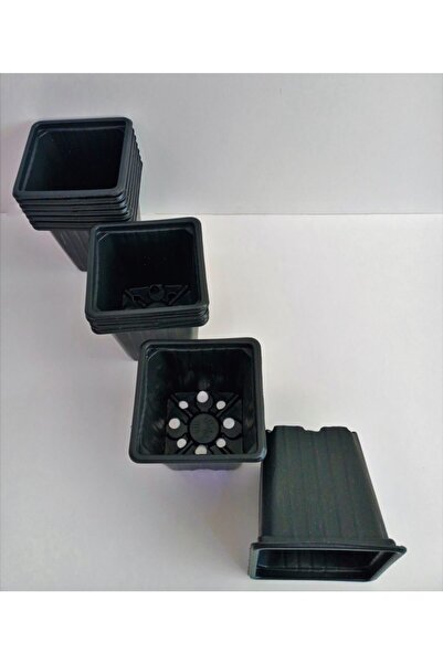 Doğalsan Tarım Kare Saksı 9x9x8 Cm 50 Adet Kare Vakum Saksı Üretim Saksısı Si...