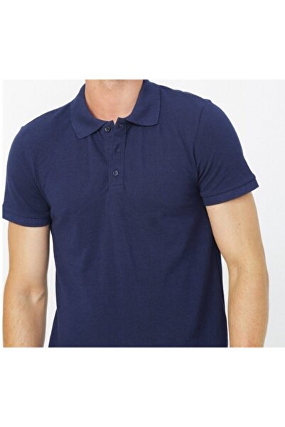 NACAR STORE Tricou cu gât polo albastru bleumarin pentru bărbați