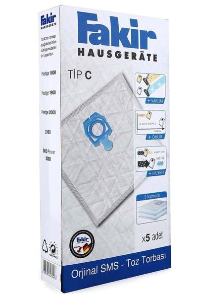 Fakir أكياس Öko Power 2200 من النوع C الأصلية المعبأة 5 قطع