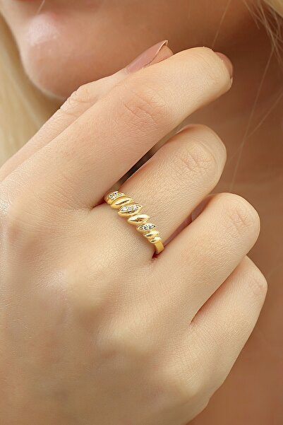 MySilvers Gümüş Yan Form Yüzük