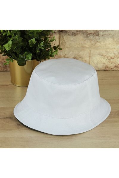 SYT White Fisherman Bucket Hat - Fashion Bucket