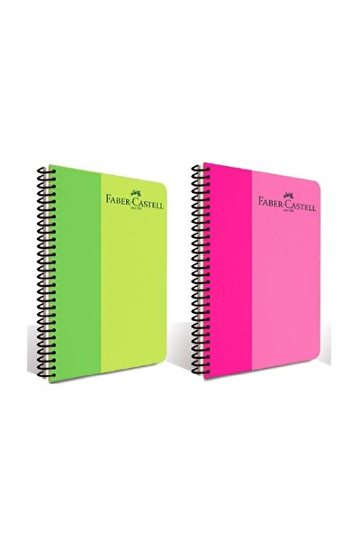 Faber Castell Bicolor Spiral Plastic Cover Notebook 80 Sheets Checked 5075000128