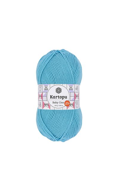 Kartopu Turquoise Yarn Wool - Baby One Non-Pilling Hand Knitting K576