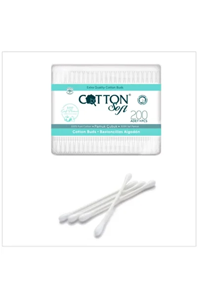 Cotton Soft Ear Cleansing Swabs (200 Pieces)