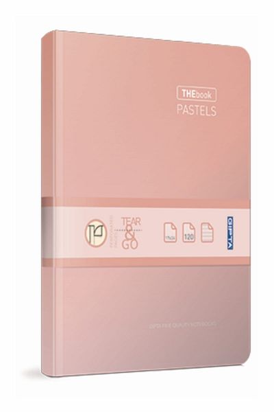 Gıpta دفتر ملاحظات بغطاء صلب مطلي بخيوط مربعة من Thebook باستيل مقاس 14x20 120 ورقة