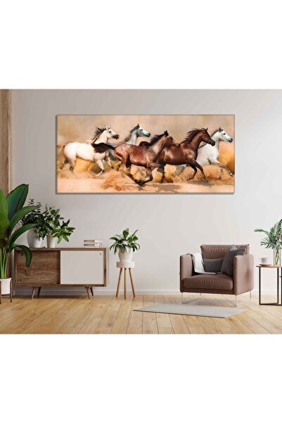 VeraStore At Resimli Dekorasyonu Kanvas Tablo