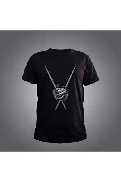 Herşey Nota Tricou negru Drum Baguette pentru bărbați